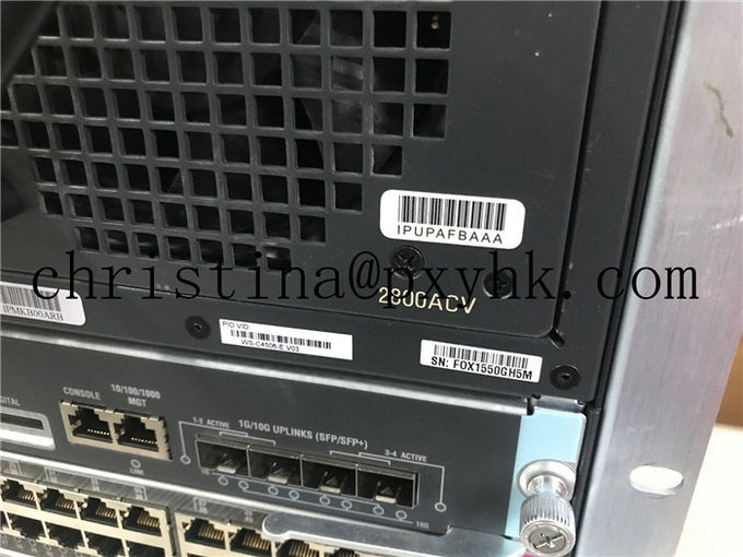 Fan dello scaffale del server del telaio di Cisco WS-C4506-E che raffredda WS-X45-SUP7-E 2x WS-X4748-UPOE+E 3x WS-X4648-RJ45V-E