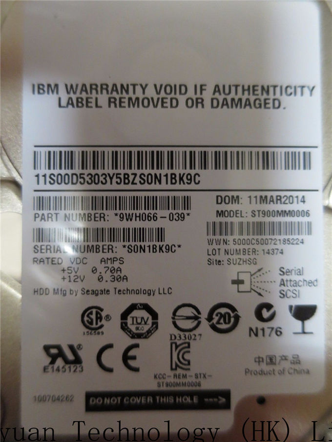 Drive del hard disk del server di IBM 900GB 6Gb/s 10K, disco rigido 85Y6274 00Y2684 di 2,5 Sata inCaddy per V7000