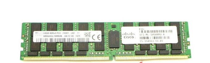 Alimentazione elettrica del server di CEE di LRDIMM UCS-ML-1X644RV-A Cisco 64GB compatibile DDR4-2400Mhz 4Rx4 1.2v